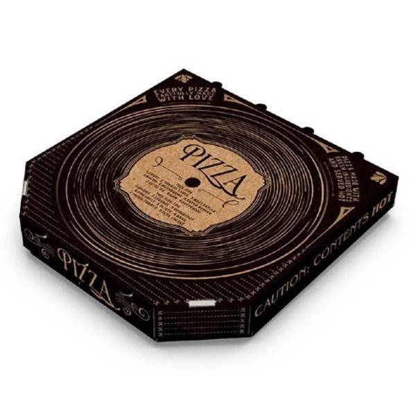 ΚΟΥΤΙ ΠΙΤΣΑΣ ΜΕ ΣΧΕΔΙΟ BLACK VINYL 34,5X34,4X4cm FSC 100TEM TESSERA